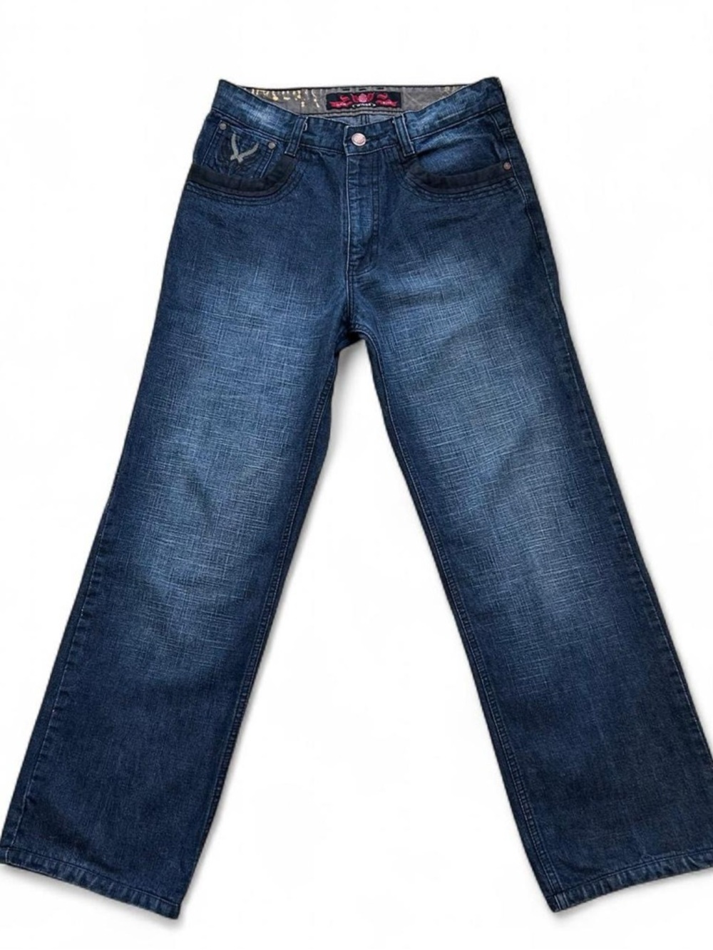 Baggy embroidered Jeans wings